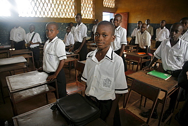 Sierra Leonean students in a classroom