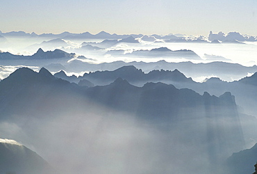 The Alps, view from a helicoptre