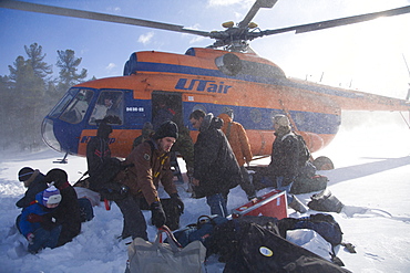 Russian helicopter in Siberia