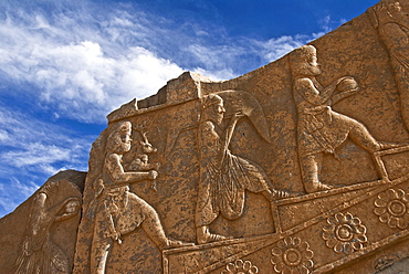 Carvings of Persian servants, Persepolis, Shiraz. Iran