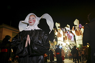 Masks during the Carnival of Viareggio.