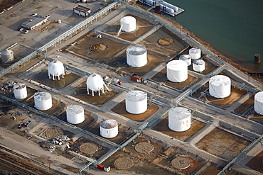 Aerial view of a petroleum