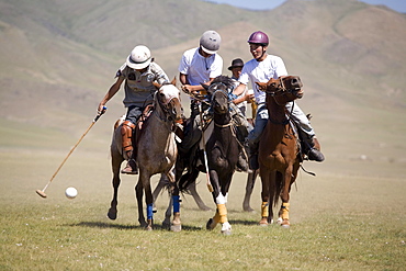 Children's polo in central Mongolia.