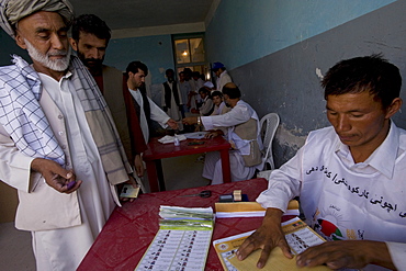 Scenes from voting on the day of presidential and provincial elections in Mazar-i Sharif, Afghanistan.