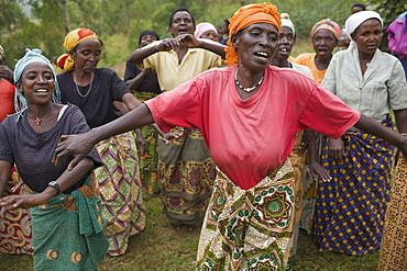 Village dance and song practice, Maraba, Rwanda