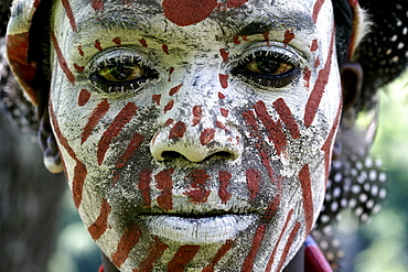 Kikuyu Tribesman with painted face-Thompson Falls