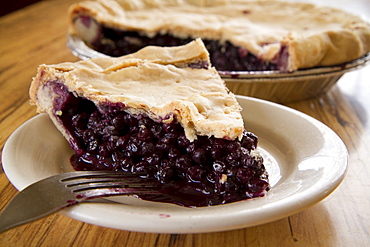 Blueberry pie in New England.