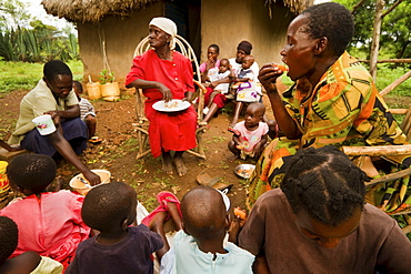 Kenyan Family Eat Cassava