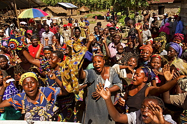 Congolese Villagers Welcom Visitors