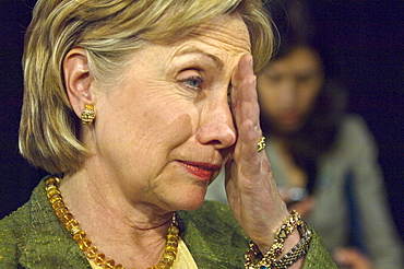 Hillary Clinton speaking to a crowd at the Manchester School of Technology. Her speech outlined what she called a new progressive plan to address growing income inequality in America.  She spoke to about 200 people.  At the end of her speech she shook a few hands, posed for photos and departed.