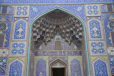 Esfahan, Iran - February, 2008: 17th century Sheikh Lotfollah mosque in Imam Square in Esfahan, Iran was built by Shah Abbas I for the women in his harem.