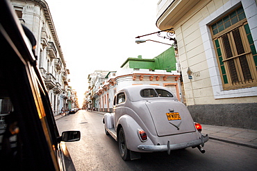 An antique car in Havana, Cuba. The government of Cuba has now banned the export of such classic vehicles, as collectors from all over the world were buying the cars and moving them to other countries.