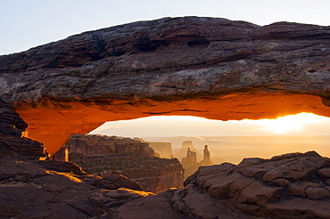 Sunrise at Mesa Arch in Canyonlands National Park, Utah.