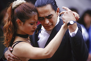 Tango dancers in San Telmo Buenos Aires.