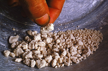 Close-up of coca paste.