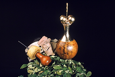 Gold poporo from the Quimbaya culture dating back to 500 A.D, displayed in the Museo de Oro.