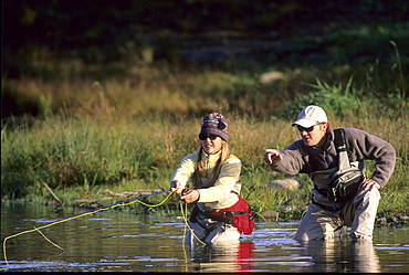 People fly fishing in Pennsylvania.