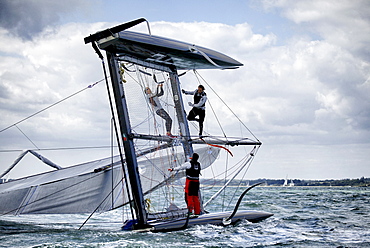 The GC32 is the one design for the Great Cup Racing circuit, Cowes Week 2013, Isle of Wight, England, United Kingdom.