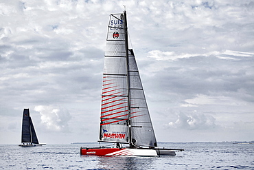 The GC32 is the one design for the Great Cup Racing circuit, at the Extreme Sailing Series, Nice, Alpes-Maritimes, France.