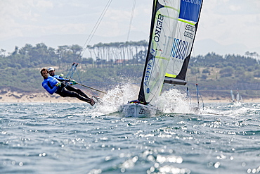 49 and 49erFX training in preparation for the ISAF world in Santander, Spain.