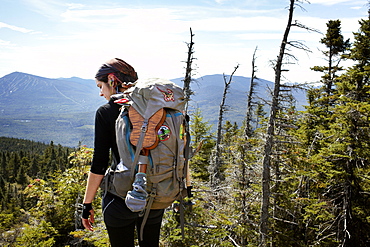 A hiker pauses to reflect.