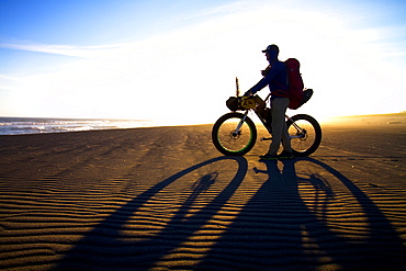 Man Fatbiking