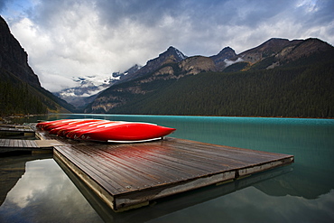 Canoes on the dock