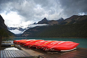 Canoes on the dock