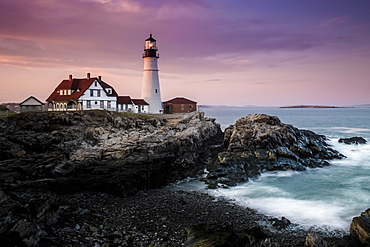 Cape Elizabeth in Maine is the home to the Portland Head Light lighthouse.