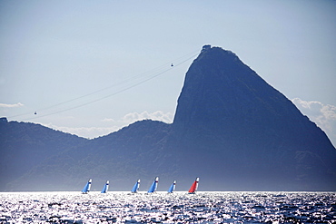 Rio de Janeiro Olympic Test Event - Fédération Française de Voile. 2015 Aquece Nacra 17 Besson, Riou.