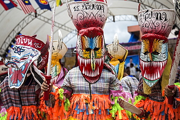 Images from the Ghost Festival (Pee Ta Khon) in Dansai, Thailand