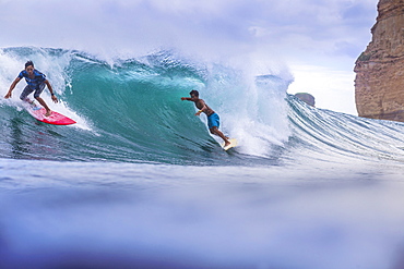 Surfer on a wave.