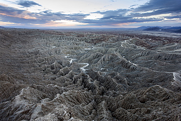 Badlands seen from Fonts Point in the Anza Borrego Desert State Park in California.