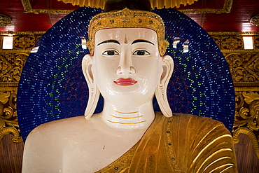 Buddha statue at the Yaza Thingyan Pagoda, Dala, Yangon, Myanmar.