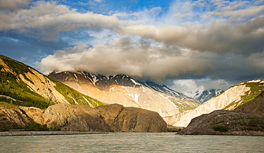 Sunset storm on the Alsek River