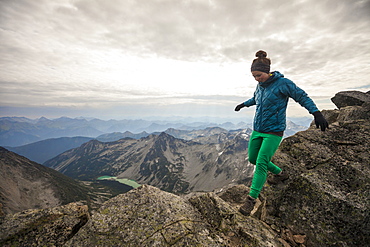 Female Hiker Hiking In Mount Marriott