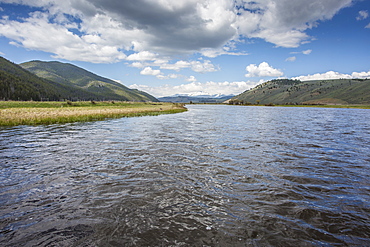 Scenic View Of Big Hole River In Montana