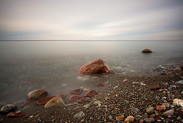 Scenic View Of Lake Ontario In Chimney Bluffs State Park