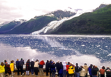 Margerie Glacier, West Arm, Glacier Bay, Alaska, as seen from a cruise ship.