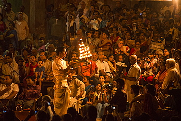 Ganga Aarti At Dashaswamedh Ghat, Varanasi, Uttar Pradesh, India