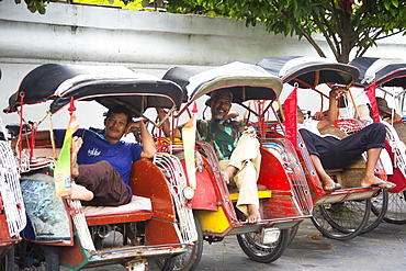 Traditional Tricycle In Yogyakarta, Java, Indonesia