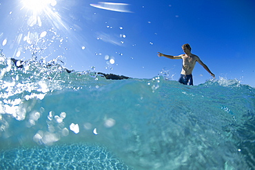 Lucas Dirske Longboarding At Pupukea Sandbar, Oahu