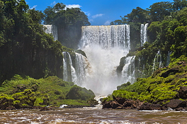 The Iguazu waterfalls on the Argentinian side