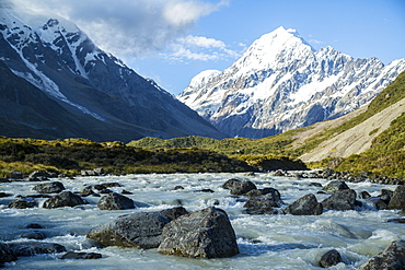 The Road To Mount Cook National Park In New Zealand