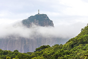 Christ the Redeemer seen from Rodrigo de Freitas Lagoon, Rio de Janeiro, Brazil