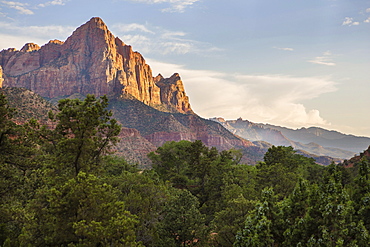 Cliffs Of Zion Canyon National Park At Sunset