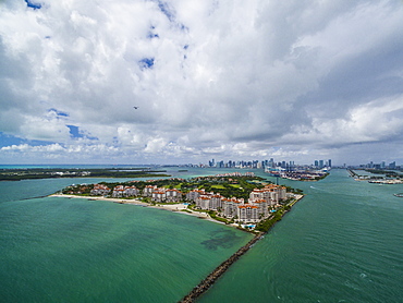 Aerial View Of Miami City From Above