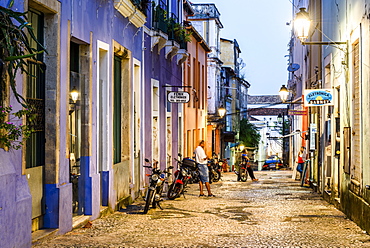 Pelourinho district in the old historic downtown of Salvador, Bahia, Brazil