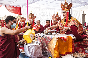 Khen Rimpoche From Tsarang Conducts Religious Ceremony At Cremation Of Jiigme Palbar Bista