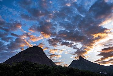 Sunset on Corcovado Mountain, Tijuca National Park, Rio de Janeiro, Brazil